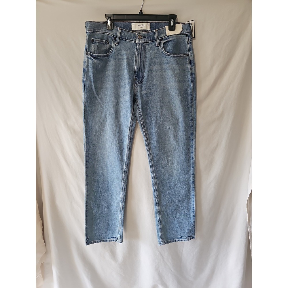 Hollister Men's Straight Jeans Light Wash Denim Pants Size 33x32 NWT